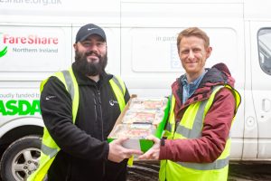 FareShare NI Representative and Jordan Pollock, Mash Direct.